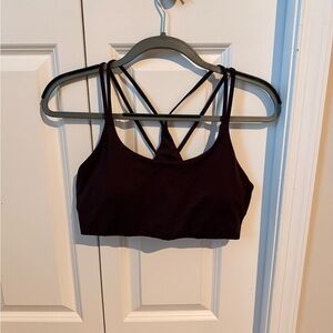 Fabletics Black Strappy Sports Bra
